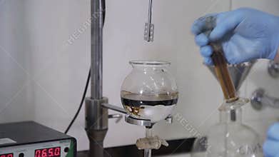 Check quality of black mineral oil in lab at tank farm