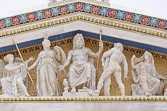 Athens Greece, Zeus, Athena and other ancient greek gods and deities