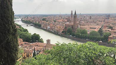View of the Adige River, Verona, Italy