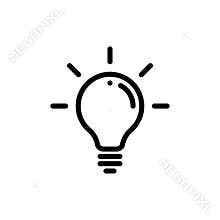 Lamp light bulb vector icon