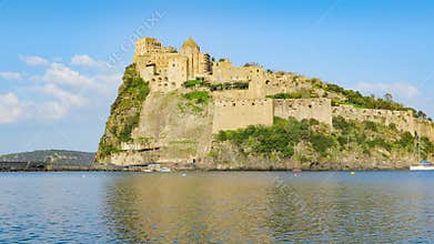 Aragonese Castle is most visited landmark near Ischia island, Italy