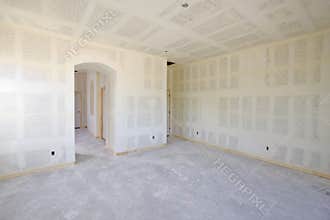 New Construction of Drywall Interior
