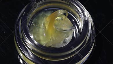Gathering a dab of black mamba live rosin