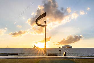 Memorial JK - Juscelino Kubitschek Memorial at sunset - Brasilia, Distrito Federal, Brazil