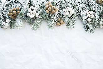 Christmas and New Year holiday background. Xmas greeting card. Winter holidays.