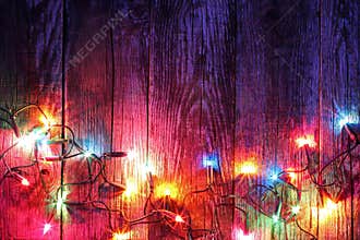 Border of christmas lights