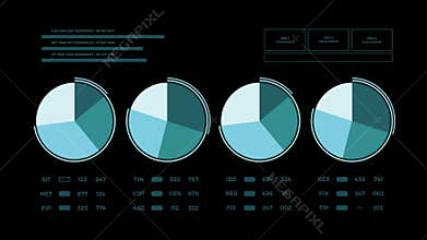 Abstract animated data report page