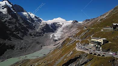 Aerial of Grossglockner, Austria