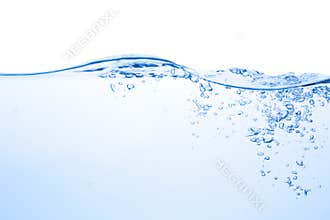 Blue water splash.