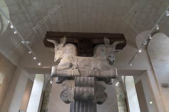 Bull statue of Darius king of Persia palace