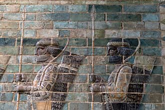 Archer Darius king of Persia palace bas relief