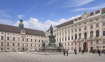 Monument to Emperor Franz I in the Hofburg imperial palace in Vienna, Austria