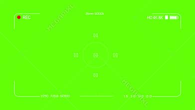 Camera frame viewfinder screen of video recorder digital display interface Animation.