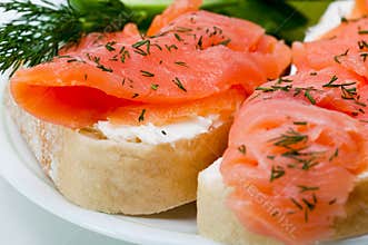 Salmon sandwiches