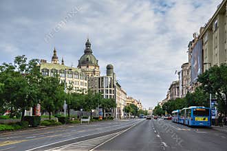 Streets of the old town of Budapest, Hungary