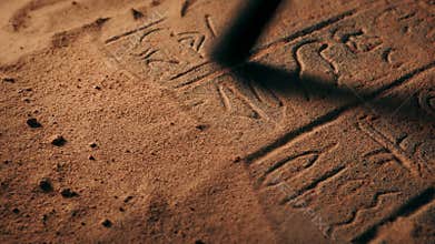 Excavation Of Egyptian Building Detail