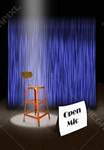 On stage open mic