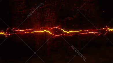 Orange Glowing Lightning Thunderbolt Intro Logo Motion Background