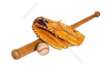 Baseball ball and mit