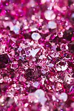 Many small ruby diamond stones