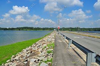 A road by Lower Seletar Reservoir