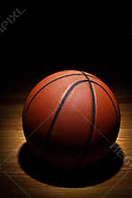Basketball on court