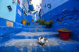 CHEFCHAOUEN, MOROCCO - The blue city