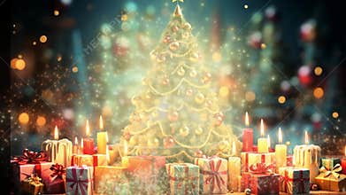 Chimaeras calibration - festive tree design with candlelight glow