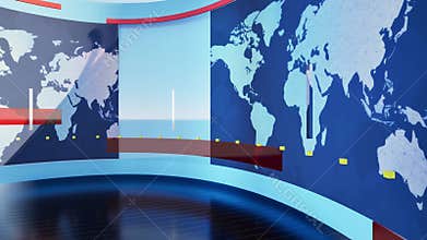 World Map background. news Studio Background for news report and breaking news