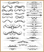 Calligraphic decorative elements