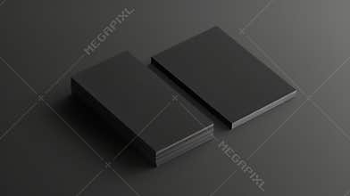 Black Business Card on Table