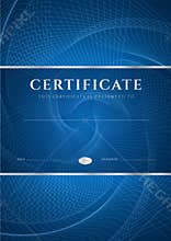Blue Certificate / Diploma background (template)