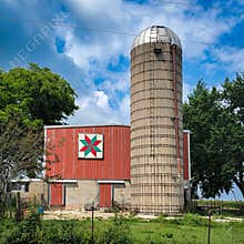 Quilted Barn in the Wisconsin Countryside