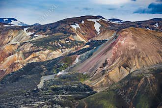 Beautiful colorful volcanic mountains