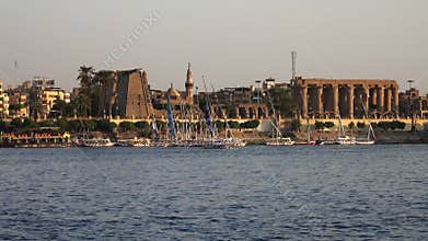 Luxor Temple on Nile river in Luxor Egypt