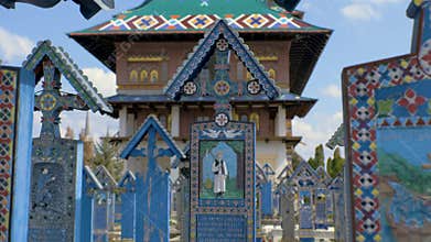 UNESCO Tourist Attraction In Sapanta, Merry Cemetery , Romania