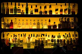 Bar liquor wine drinks decoration
