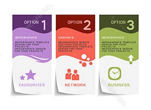 Infographic design with paper flyers