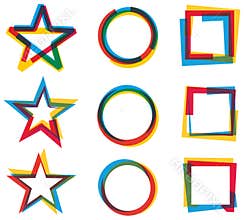 Star Circle Square Logo Set