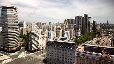 Torre Monumental by Plaza de Mayo, Buenos Aires. Argentine landmark in Retiro, city view,