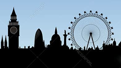 Fog in London city