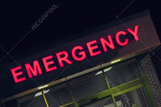 Hospital emergency room entrance