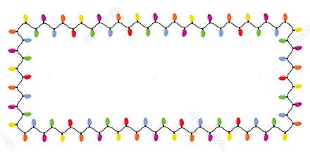 Christmas lights border