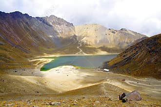Lake in the cone of the Nevado de toluca volcano, mexico I