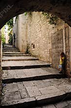 Little boy alone