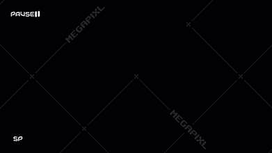 Retro Style Pause VHS Video Tape. Noise Artifacts Tv Screen No Signal, Defect Artifacts Effect.