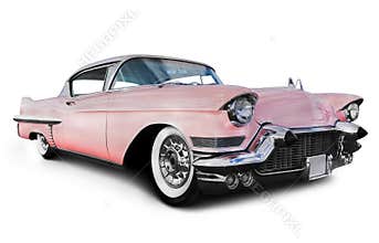 Pink cadillac car