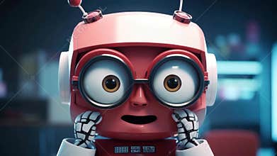 cute robot with defect