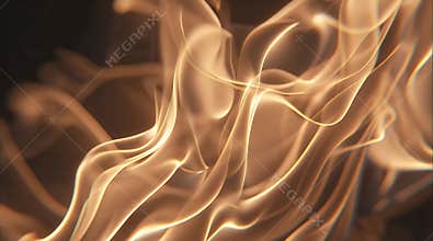 Golden Smoke Abstract Flow