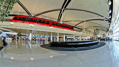 Airport Travelers Time Lapse Detroit